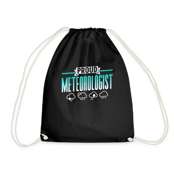 Fier météorologue Prévisions météorologiques Météorologie - Sac de sport léger - noir - Devant