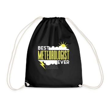 Bester Meteorologe Überhaupt Meteorologie Beruf - Turnbeutel - Schwarz - Vorne