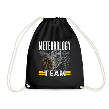 Team Meteorologie Meteorologe Wettervorhersage - Turnbeutel - Schwarz - Vorne