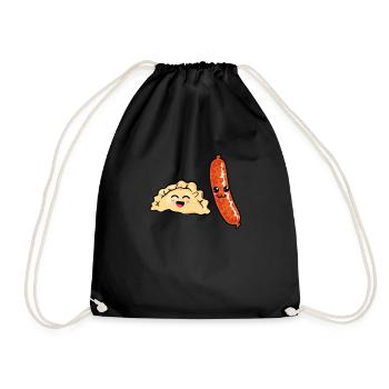 Pierogi Kielbasa - Drawstring Bag - black - Front