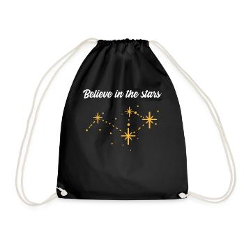 Believe in the stars - Astrology Horoscope - Turnbeutel - Schwarz - Vorne