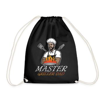 Meister Griller Dad Grill Pan Dekor Foodie - Turnbeutel - Schwarz - Vorne