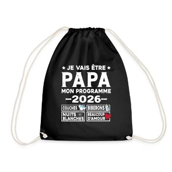 Je vais être papa mon programme en 2026 - Sac de sport léger - noir - Devant