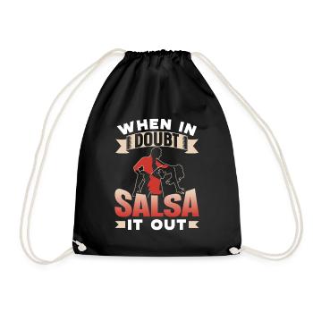 When In Doubt Salsa It Out Dancers Dancing Dance - Sac de sport léger - noir - Devant