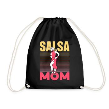 Salsa Mama Hobby Dance Dancer Dancing - Drawstring Bag - black - Front