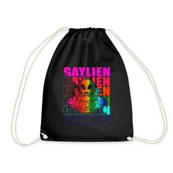 Gender Lesbian, Gay, Trans, Queer Rainbow - Drawstring Bag - black - Front