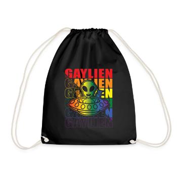Gender Lesbian, Gay, Trans, Queer Rainbow - Drawstring Bag - black - Front