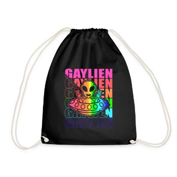 Gender Lesbian, Gay, Trans, Queer Rainbow - Drawstring Bag - black - Front