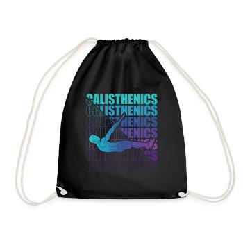 Calisthenics Street Workout Gymnastics Fitness - Drawstring Bag - black - Front