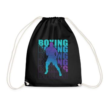 Boxen Martial Arts Boxing Box Club Boxer - Turnbeutel - Schwarz - Vorne
