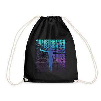 Calisthenics Street Workout Gymnastics Fitness - Drawstring Bag - black - Front