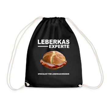 Leberkäs Bayern Leberkas Semmel Fleischkäse - Turnbeutel - Schwarz - Vorne