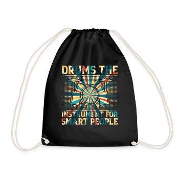 Drums The Instrument For Smart People - Drummer Mu - Drawstring Bag - black - Front