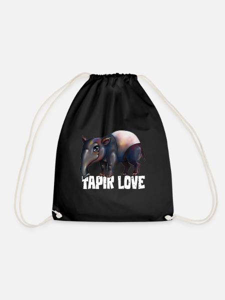 Tapir Tierschutz Tapir Liebe Tapir Liebhaber - Turnbeutel - Schwarz