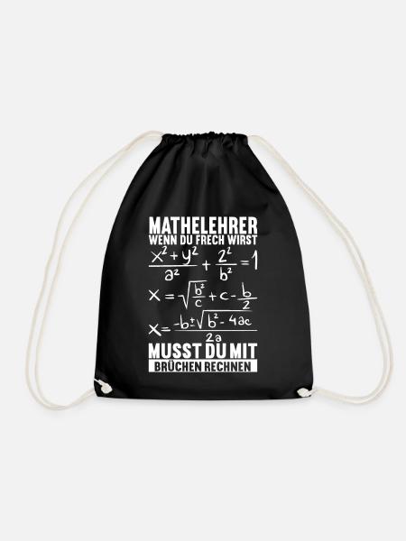 Mathe Mathelehrer - Turnbeutel - Schwarz