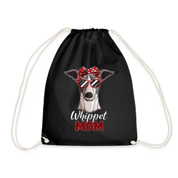 Hunderasse Whippet Mom Hundebesitzer Hund Haustier - Turnbeutel - Schwarz - Vorne