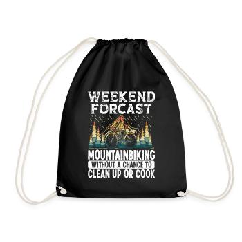 Mountain Bike without a chance to cook - Drawstring Bag - black - Front