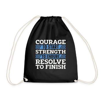 Courage de course de fond pour commencer un coureur XC - Sac de sport léger - noir - Devant