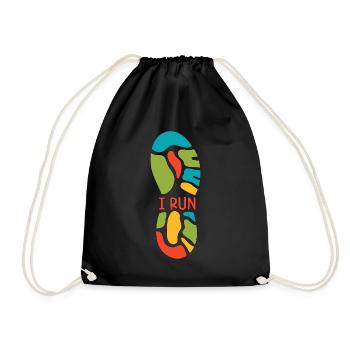 Cross Country Running I Run Long Track Athletic - Drawstring Bag - black - Front