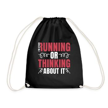 Cross Country Running I'm Either Running Or Race - Drawstring Bag - black - Front