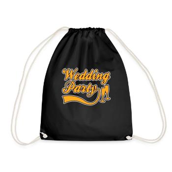 Wedding party - Drawstring Bag - black - Front