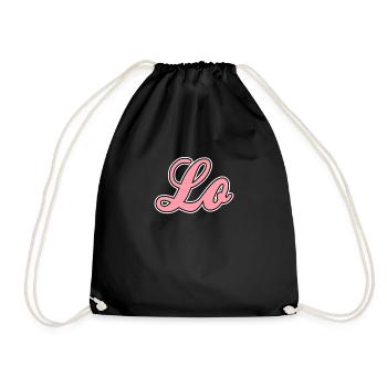 Love Liebe Teamshirt - Turnbeutel - Schwarz - Vorne