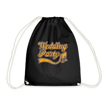 Wedding party - Drawstring Bag - black - Front