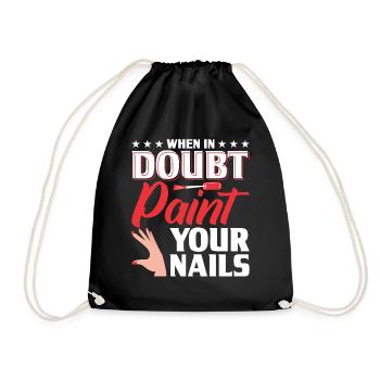 Nail Polish Nail Design Manicure Nail Studio Nails - Drawstring Bag - black - Front