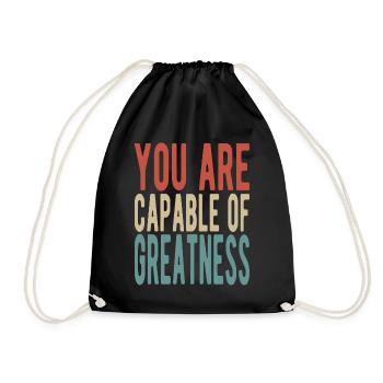 Vous êtes capable de grandeur - Sac de sport léger - noir - Devant