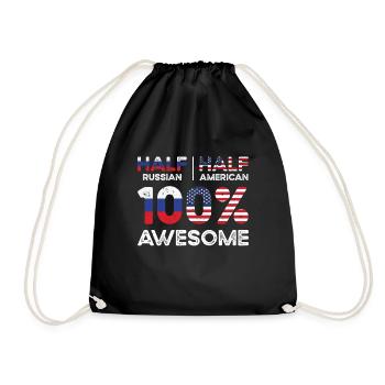 Né Russie Russie États-Unis - Sac de sport léger - noir - Devant