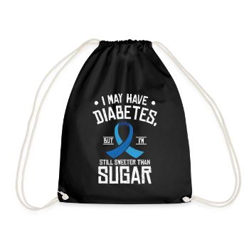 Diabetic Pancreas Diabetes Awareness - Drawstring Bag - black - Front