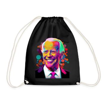 Président souriant - Sac de sport léger - noir - Devant