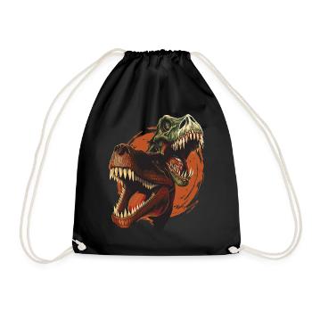 Vintage Tyrannosaurus Rex Dinosaur Head Skeleton - Turnbeutel - Schwarz - Vorne