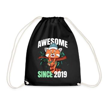Génial depuis 2019 - 4ème anniversaire du panda roux - Sac de sport léger - noir - Devant