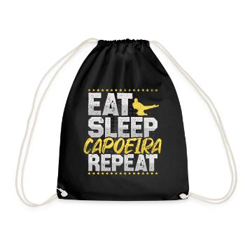 Capoeira Manger Dormir Répéter Arts Martiaux Capoeira - Sac de sport léger - noir - Devant