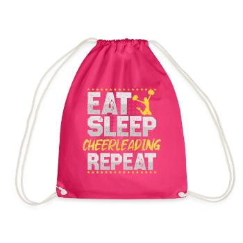 Cheerleading Eat Sleep Répétez Pompon Cheerleading - Sac de sport léger - fuchsia - Devant