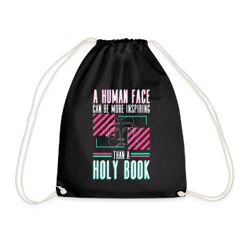 Atheist Atheism Anti Church Anti Religion - Drawstring Bag - black - Front