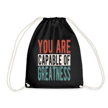Vous êtes capable de grandeur - Sac de sport léger - noir - Devant
