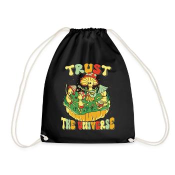Hippie Mushroomhead Trust The Universe - Turnbeutel - Schwarz - Vorne