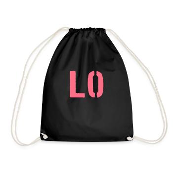 Love Liebe Teamshirt - Turnbeutel - Schwarz - Vorne