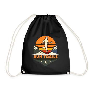 Trail Running Run Trails Retro Marathoner Training - Sac de sport léger - noir - Devant