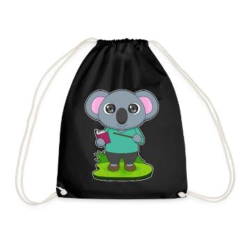 École du professeur de coala qui pointe des bâtons - Sac de sport léger - noir - Devant