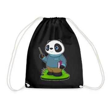 École de Pointer Enseignante Panda - Sac de sport léger - noir - Devant