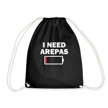 J’ai besoin d’arepas - Sac de sport léger - noir - Devant