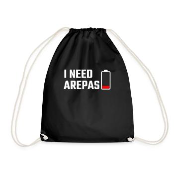 J’ai besoin d’arepas - Sac de sport léger - noir - Devant