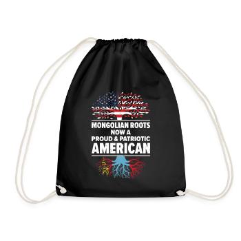 Né en Mongolie Mongolie Américains USA - Sac de sport léger - noir - Devant