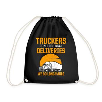 Truck Driver Trucker Driving - Drawstring Bag - black - Front