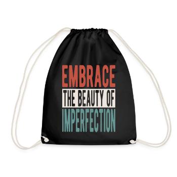 Embrassez la beauté de l’imperfection - Sac de sport léger - noir - Devant