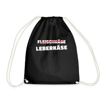 Leberkäs Bayern Leberkas Semmel Fleischkäse - Turnbeutel - Schwarz - Vorne