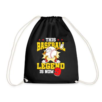 Diese Baseball-legende Ist Jetzt 9 Sports Kid 9. - Turnbeutel - Schwarz - Vorne